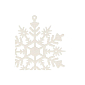 Vianočné ozdoby - Snehové vločky s trblietkami 10cm, biele, sada 3ks