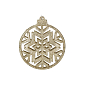 Vianočná ozdoba - Snehová vločka s trblietkami 12cm, zlatá