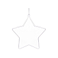 Vánoční baňka Hvězda průhledná 10cm