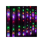 LED světelný závěs Hvězdy - 2x1,1m, 136LED, 8 funkcí, ovladač, IP44, multicolor