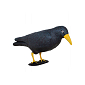 Plašič ptáků a holubů - Havran sedící se žlutým zobákem 39 cm, černo-modrý SPRINGOS GA0131