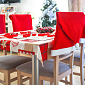 Vianočný prehoz na stoličke Santa Claus, červený