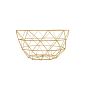 Drátěný košík na ovoce 27x13 cm zlatý SPRINGOS