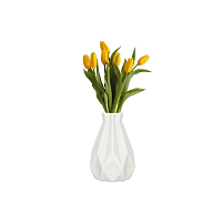 Váza na květiny 20 cm bílá SPRINGOS VERSO