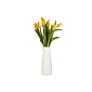 Váza na kvety 21 cm biela SPRINGOS RIDGE