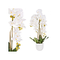 Umělá Orchidej s květy 105 cm bílá, 37 květů