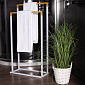 Držák na ručníky SPRINGOS IDEA 2 bílý/bambus
