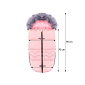 Zimný fusak s kožúškom 4v1 SPRINGOS FLUFFY ružový