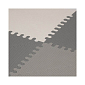 Pěnová puzzle podložka 186x186 cm SPRINGOS FM0023 šedo-bílá