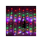 LED světelný závěs Hvězdy - 2x1,6m, 180LED, IP44, multicolor + záblesky