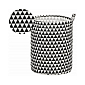 Úložný kôš 55L, čierno-biela šachovnica SPRINGOS HA0124