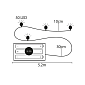 LED řetěz Nano - 5m, 50LED, 8 funkcí, ovladač, 3xAA, IP44, teplá bílá