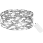 LED řetěz Nano - 1m, 10LED, 2xCR2032, studená bílá