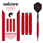 Šipky Unicorn Core Plus Rubberised Brass Red 3ks