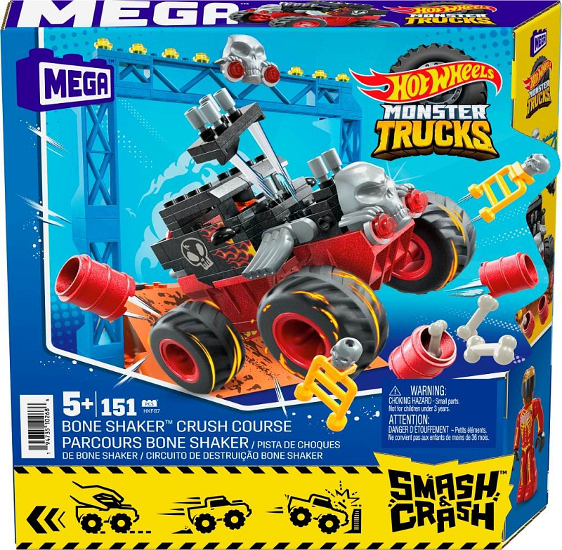 Mega construx Hot Wheels monster trucks drtič Bone Shaker