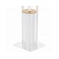 Držák na toaletní papír s WC štětkou SPRINGOS TB0007 bílý/bambus