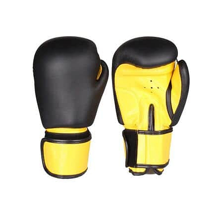 Fighter zápasové boxovací rukavice černá-žlutá Hmotnost: 16 oz