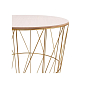Konferenční stolek 40x45 cm, zlatý/šedý dub SPRINGOS RINO