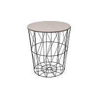 Konferenční stolek 40x45 cm, černý/šedý dub SPRINGOS RINO