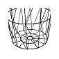 Konferenční stolek 40x45 cm, černý/šedý dub SPRINGOS RINO