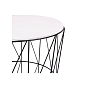 Konferenční stolek 35x40 cm, černý/bílý SPRINGOS RINO