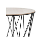 Konferenční stolek 35x35 cm, černý/šedý dub SPRINGOS RINO