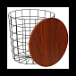 Konferenčný stolík 40x39 cm, čierny/orech SPRINGOS CROFT
