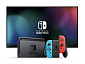 Nintendo Switch console with neon red&amp;blue Joy-Con