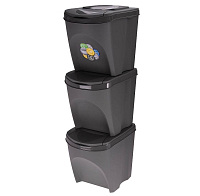 EXCELLENT Odpadkový koš na tříděnný odpad SORTIBOX 3 x 25 l KO-Y89200800