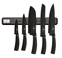 BERLINGERHAUS Sada nožů s magnetickým držákem 6 ks Royal Black Collection BH-2536