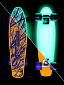 Skateboard Street Surfing BEACH BOARD Glow Mystic Forest