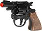 Policejní revolver kovový černý 8 ran