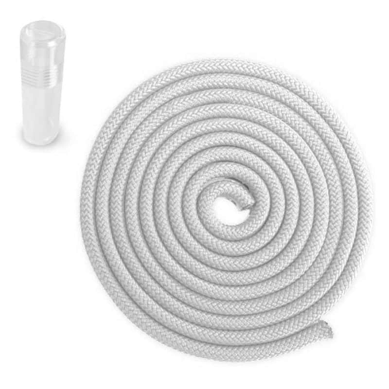 Gymnastické bavlněné švihadlo Sedco 3m - PVC Tuba - bílá