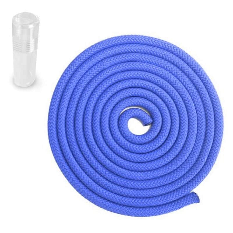 Gymnastické bavlněné švihadlo Sedco 3m - PVC Tuba - modrá