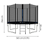 Trampolína SPRINGOS 366 cm s ochrannou sítí + žebřík