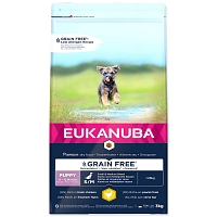 EUKANUBA Puppy Small & Medium Breed Grain Free Chicken 3 kg
