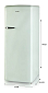 Retro lednice s mrazákem uvnitř - zelená - DOMO DO91701R, Objem chladničky: 194 l, Objem mrazáku: 24 l, Třída: D