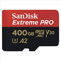 Paměťová karta Sandisk Extreme Pro microSDXC 400 GB  170 MB/s A2 C10 V30 UHS-I U3, adaptér