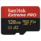 Paměťová karta Sandisk Extreme Pro microSDXC 128 GB  170 MB/s A2 C10 V30 UHS-I U3, adaptér