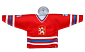 Replika ČSSR 1976 hokejový minidres červená