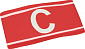 Kapitánská páska JR 6002 - bílá/červená