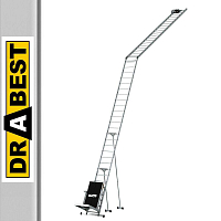 Stavební výtah s vozíkem a el. navijákem 12m DRABEST W16-LT