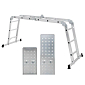 Multifunkčný rebrík 4x3 priečky + oceľová plošina DRABEST DU4-3P PRO