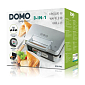 Sendvičovač - Gril - Vaflovač - 3v1 - stříbrný - DOMO DO9136C, příkon 1 000 W, termostat, stříbrný