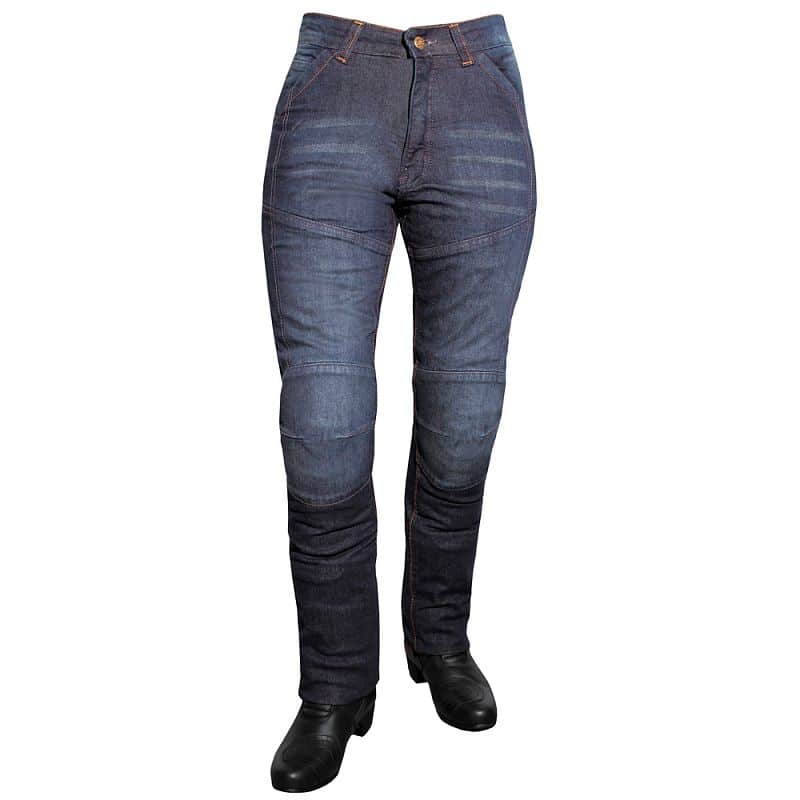 Dámské jeansové moto kalhoty ROLEFF Aramid Lady Barva modrá, Velikost 38/3XL