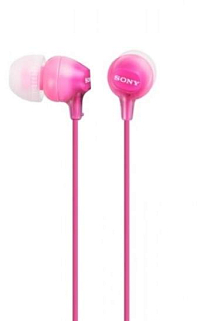 SONY sluchátka MDR-EX15LP, růžová
