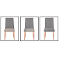 Potah na židli elastický, šedý s listy SPRINGOS SPANDEX