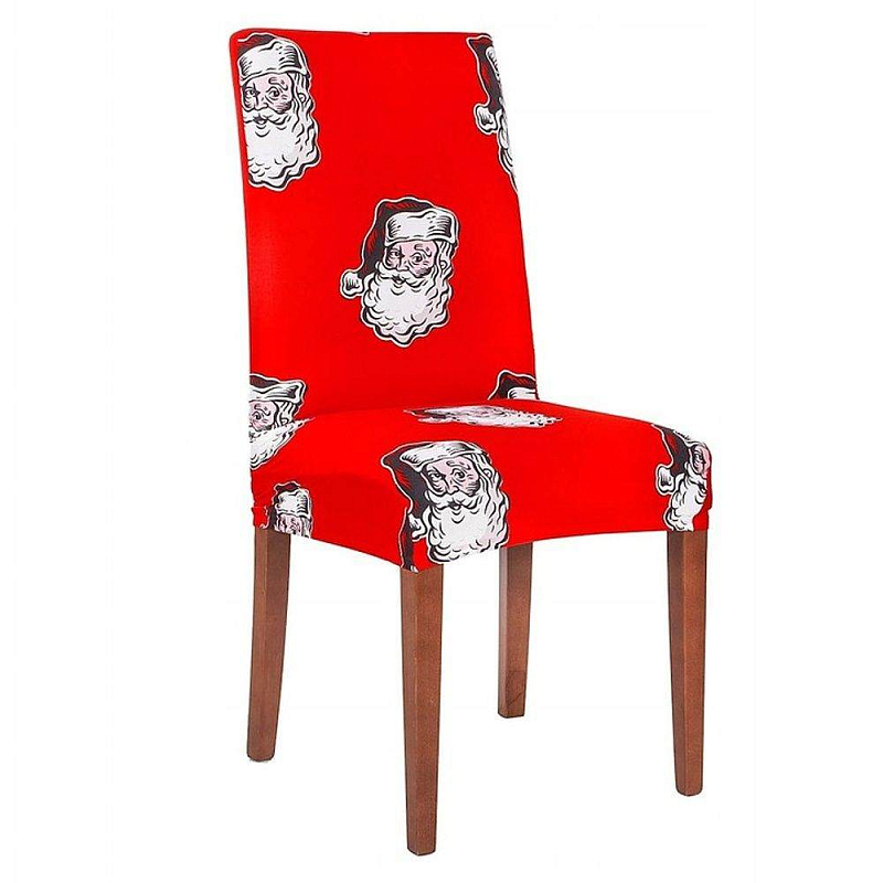 Vánoční potah na židli, červený, Santa Claus SPRINGOS SPANDEX