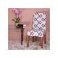 Potah na židli elastický, barevný, abstrakt SPRINGOS SPANDEX