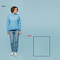 KELA Koupelnová předložka Megan 100% bavlna kouřově modrá 65,0x55,0x1,6cm KL-24700